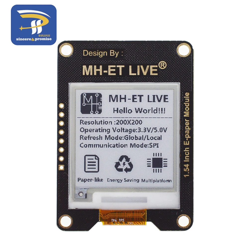 1.54 Inch Epaper Module E-paper E-Ink EInk Display Screen SPI Support Global/Part For Arduino