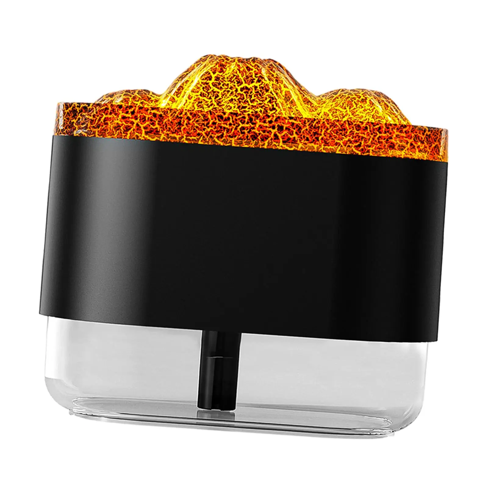 เครื่องเพิ่มความชื้นในห้องนอน, 300มล. USB จำลองเครื่องสร้างความชื้นในห้องนอนปิดอัตโนมัติแบบไม่มีเสียงรบกวนพกพาได้7สีไฟสำหรับบ้านสำนักงานอเนกประสงค์