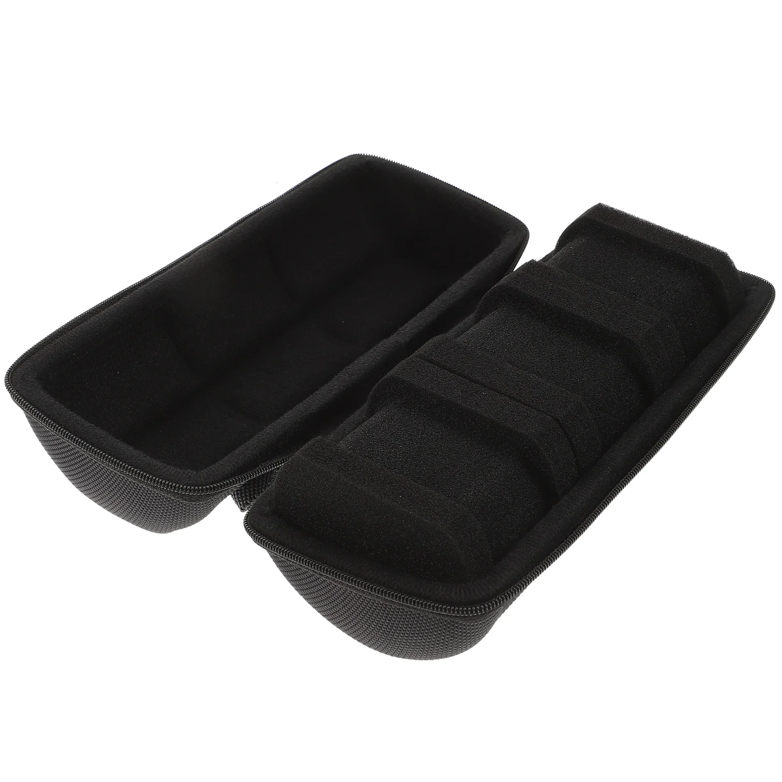 

Oxford Cloth Case 3 Card Slots Portable Jewelry Storage Box Travel Small Light Zipper Closure Watch Case ganizer