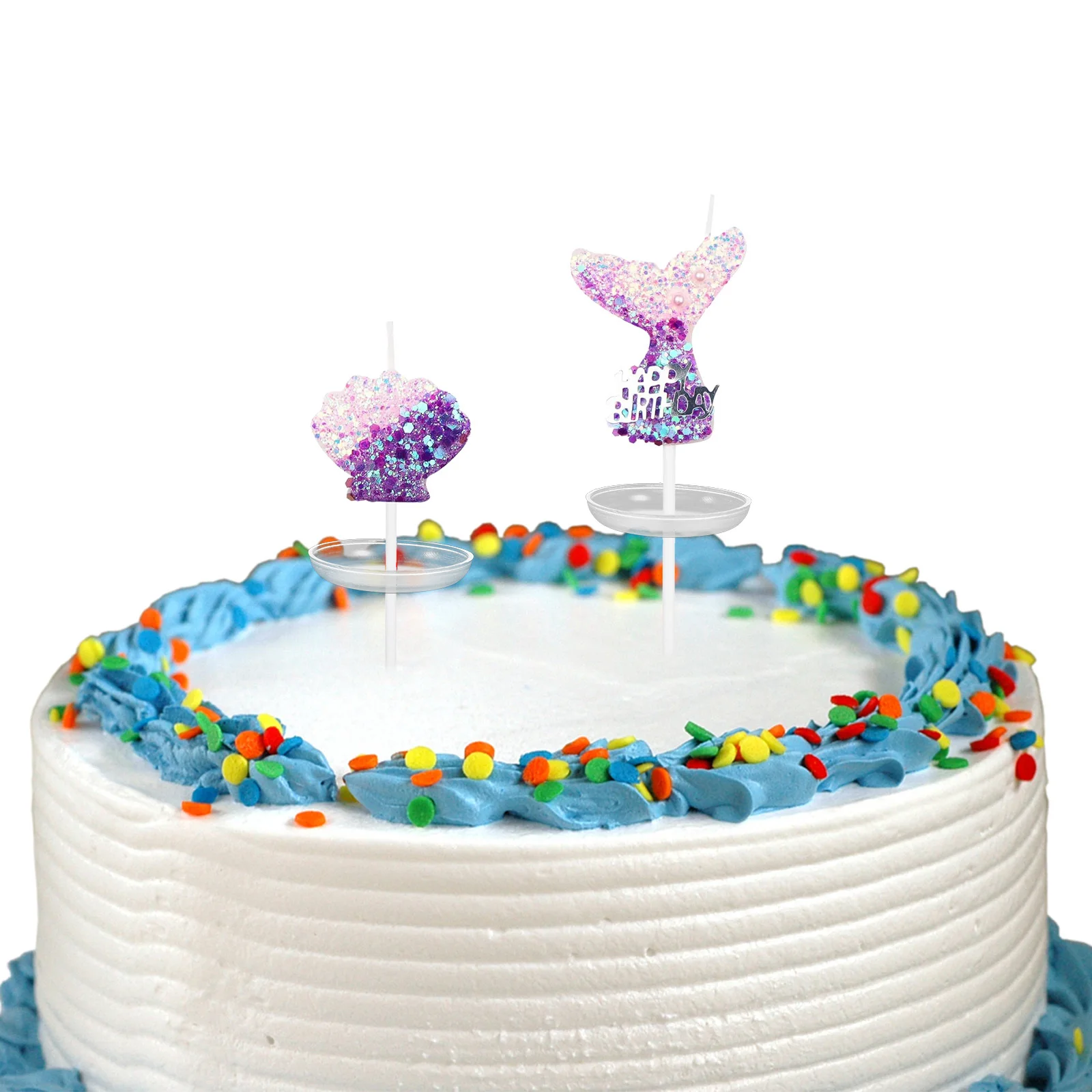 

200pcs Tray Clear Round Drip Protector For Taper Candles Anti-Dripping Table Holder Bobeches Church Temple Decor