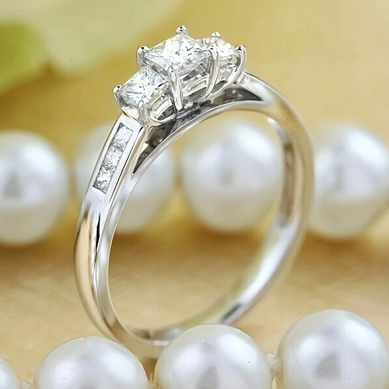 S925 Silver Ring Embedded 1CT Moissanite with Certificate Suitable for Men And Women for Parties Christmas Events