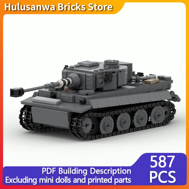 

Pz.Kpfw. VI Ausf. E WW2 Military Tanks Model MOC Building Bricks War Equipment Modular Technology Gift Holiday Children Toy Suit
