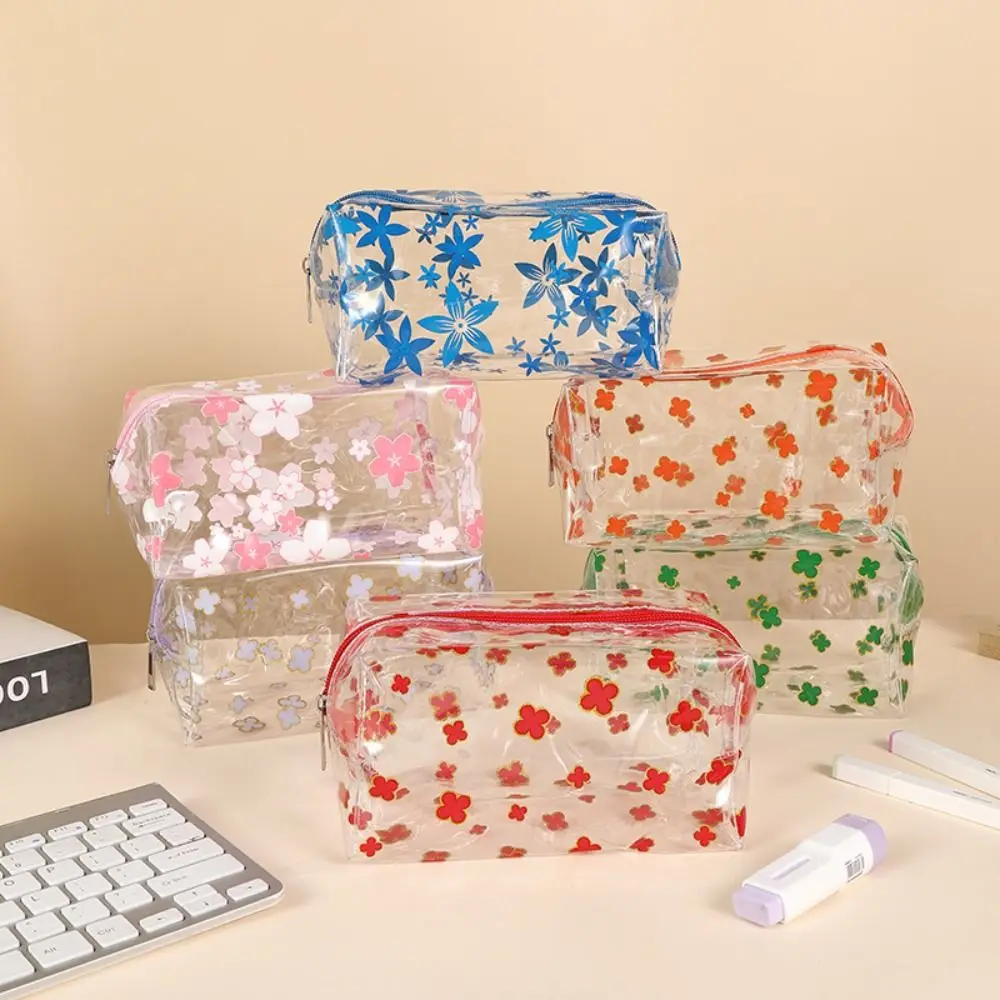 Zipper Ins Style Makeup Bag Portable Transparent Cosmetics Storage Bag Waterproof High Appearance Level Storage Pouch Women