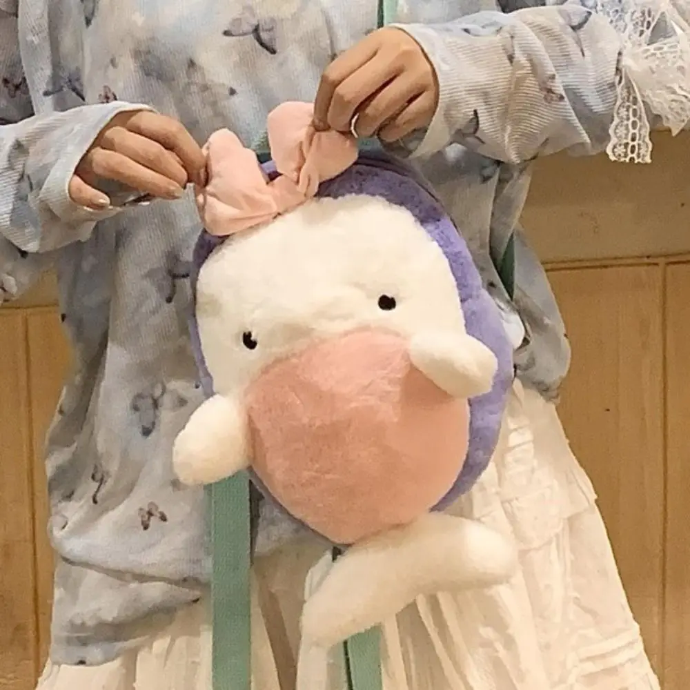 Shoulder Bags Little Dolphin Plush Bag Fluffy Backpack Tote Bag Cartoon Doll Backpack Cute Lovely Kawaii Coin Purses Children