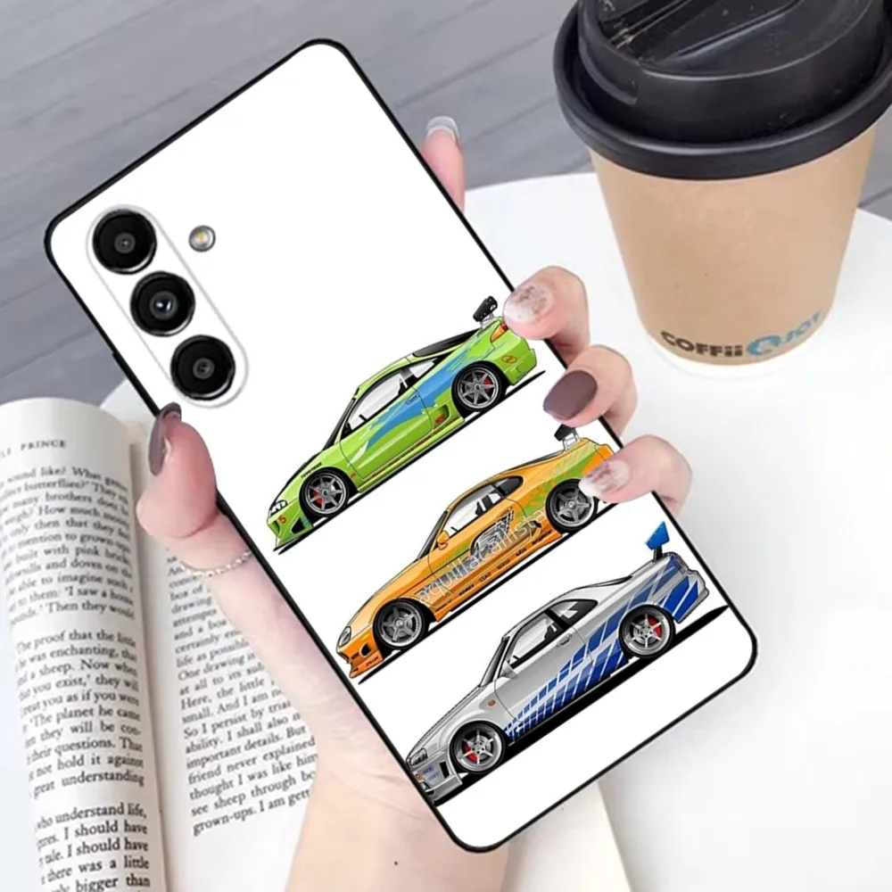 Cars of F-Fast and F-Furious Phone Case For Samsung S 25,24,21,22,23,30,20,Ultra,Plus,Fe,Lite,Note,10,9,5G Black Soft