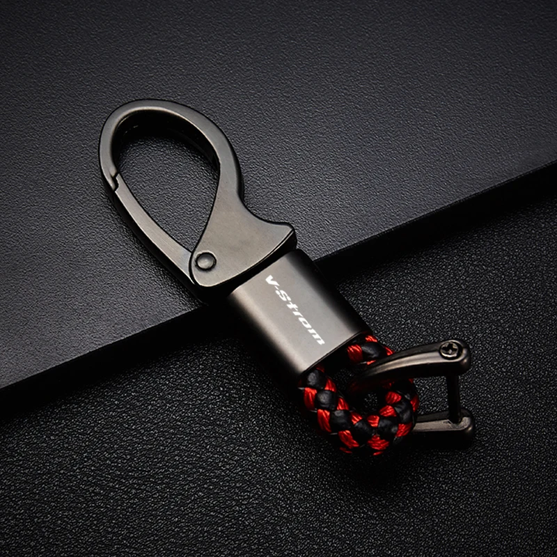 Custom LOGO Motorcycle Keyring Alloy Suede Leather Keychain For SUZUKI VSTROM DL250 DL650 V-Strom DL1000 DL 650/XT Accessories