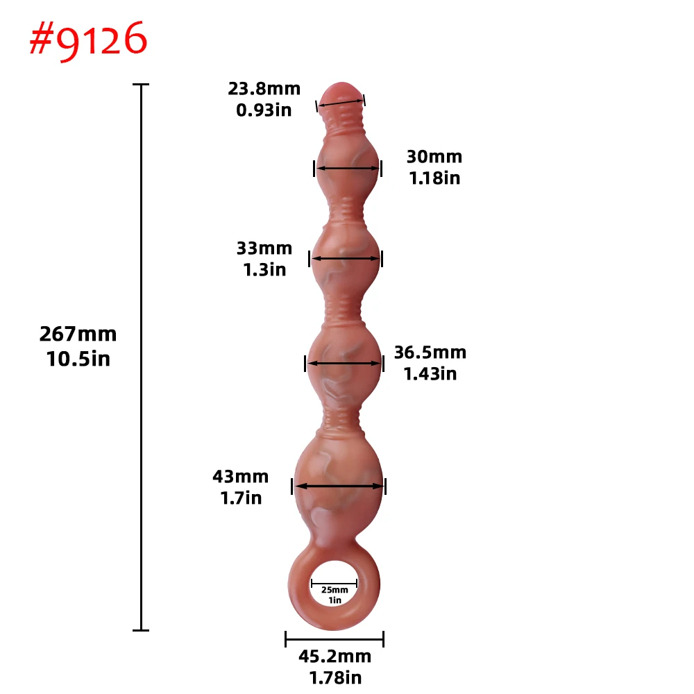 inflatable anal plug video Soft Silicone Butt Plug in Beaded Shape main image 1
