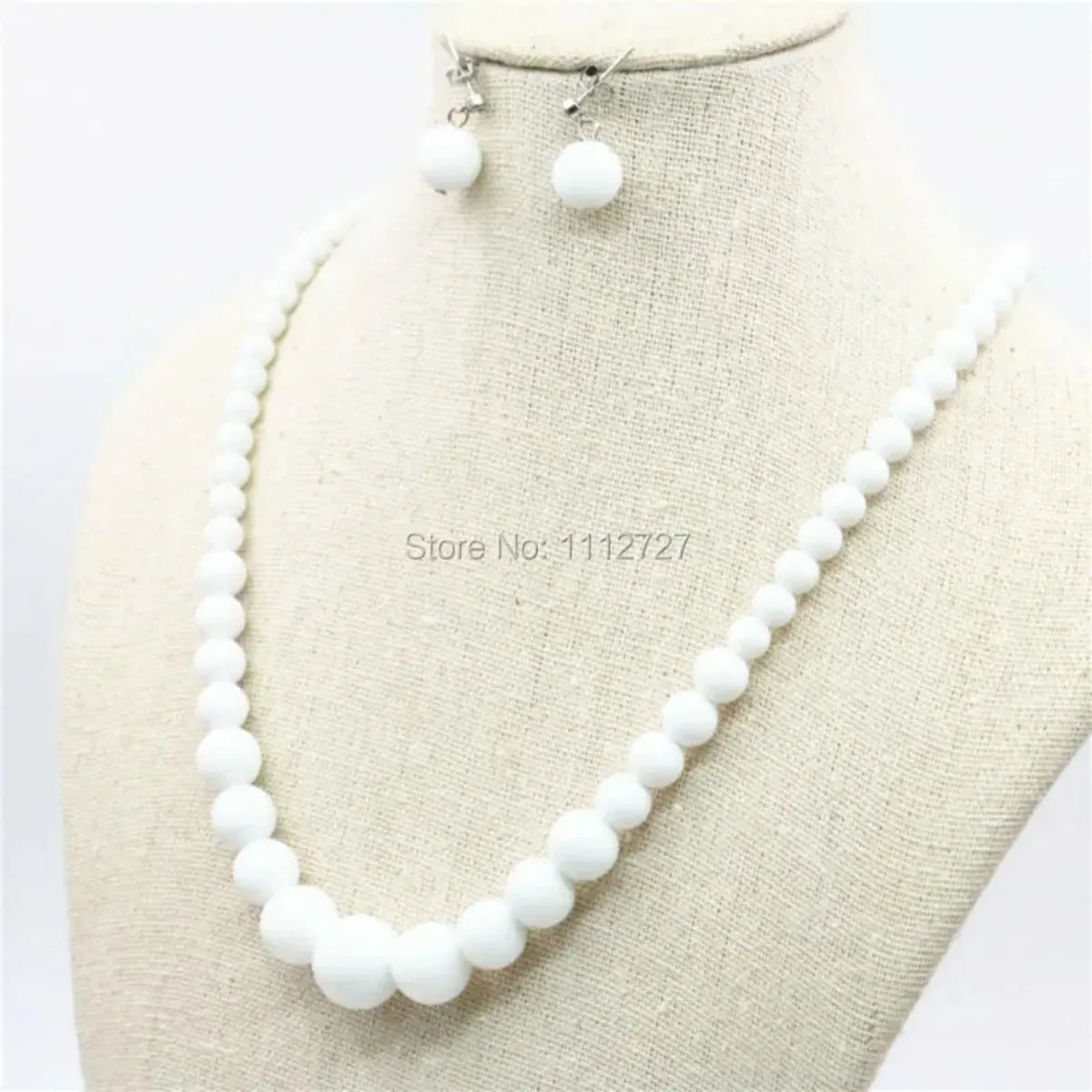 6-14mm Accessories Crafts White Beads Women Girls Gifts Jewelry Making Stones Necklace Chain DIY Earrings Sets Fitting Female