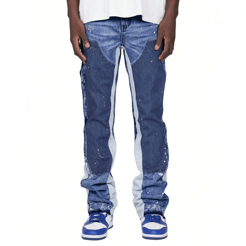 2026 New Men Cargo Denim Jeans Fashion Versatile Straight‑Leg Long Trousers Male Streetwear Denim Pants Men Jeans
