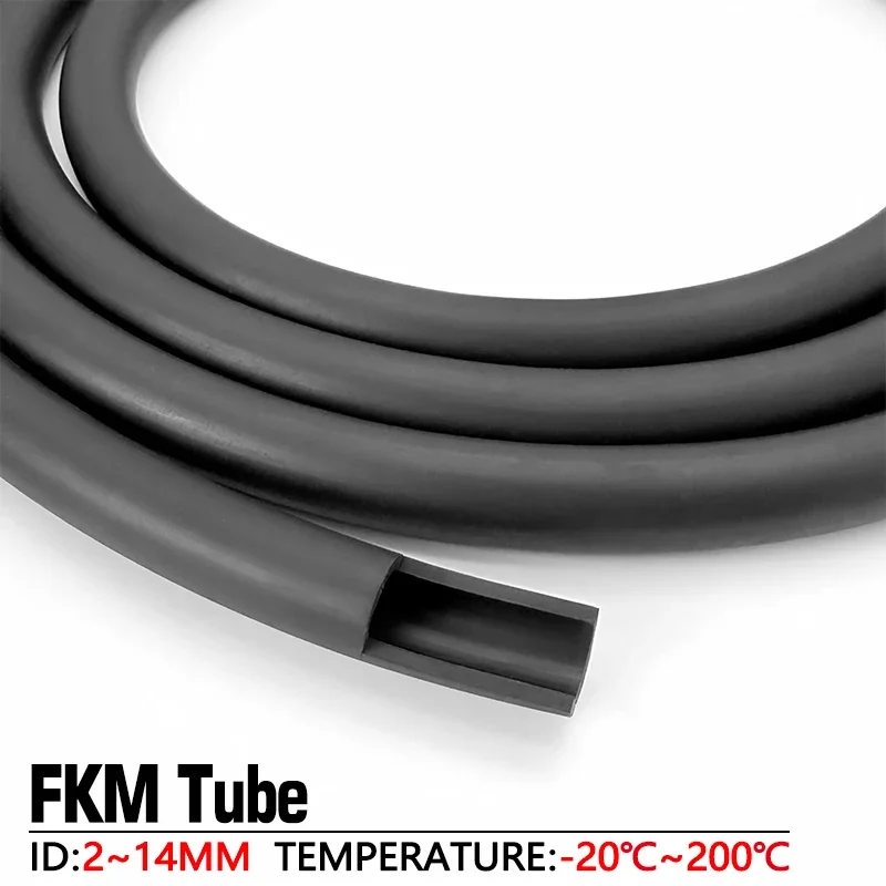 High Quality FKM Vitons Hose ID 2-19mm High Resistant Oil Proof Anti-Corrosion Durable Fuel Line Tube for Diesel Petrol Engine