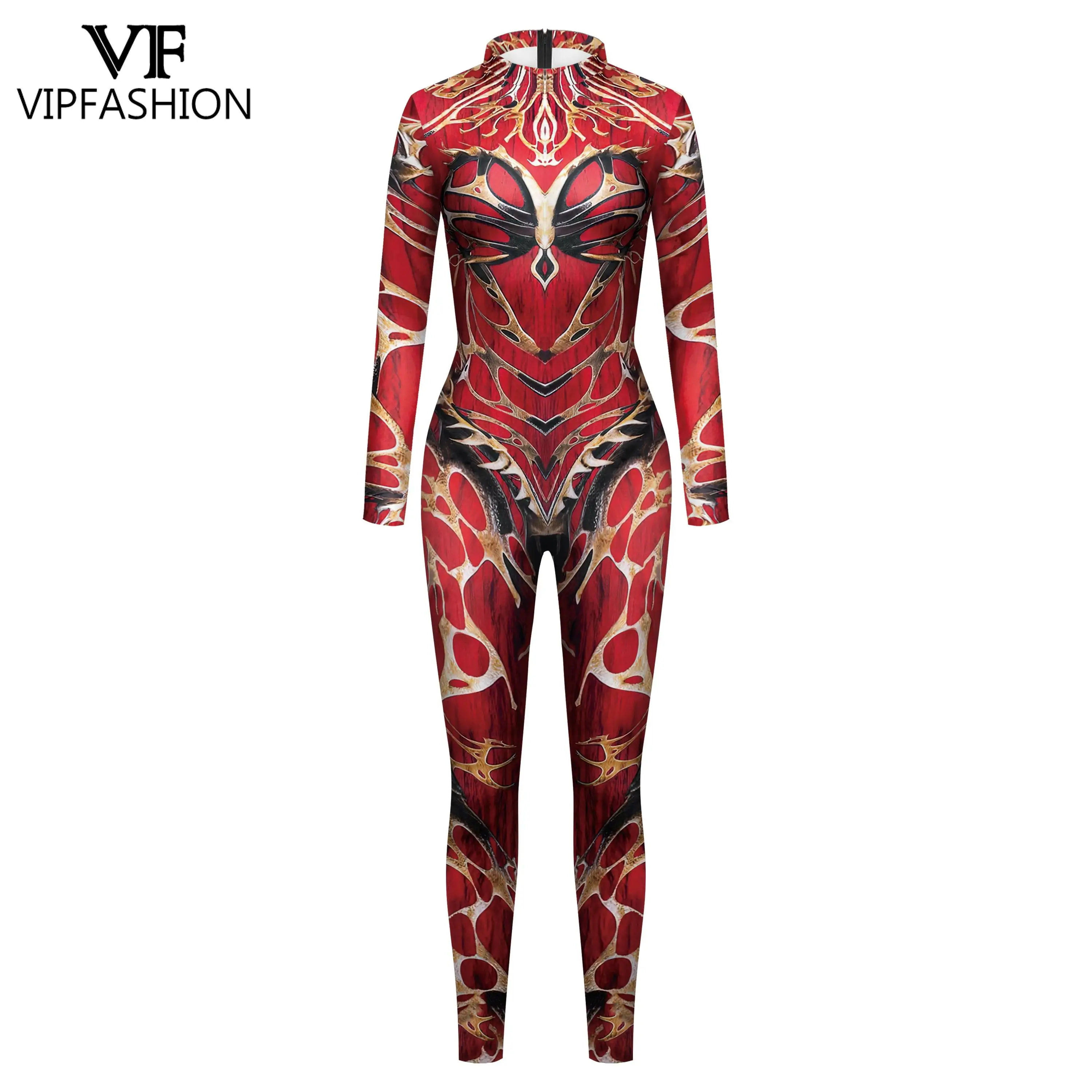 VIP FASHION-Costume d'Halloween Zentai pour Femme, Combinaison de ixSexy, Tenue Punk de Carnaval, Vêtements de Vacances, Nouvelle Collection