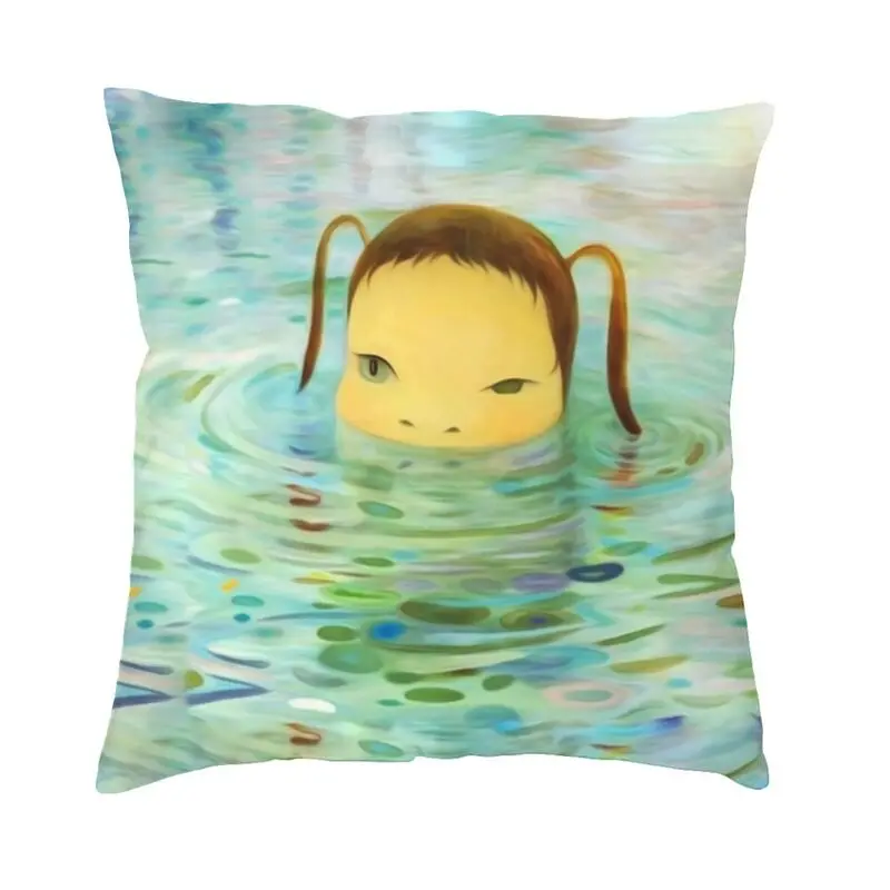 Yoshitomo Nara Pop Art Cushion Cover Sofa Decoration Manga Square Throw Pillow Cover 40x40