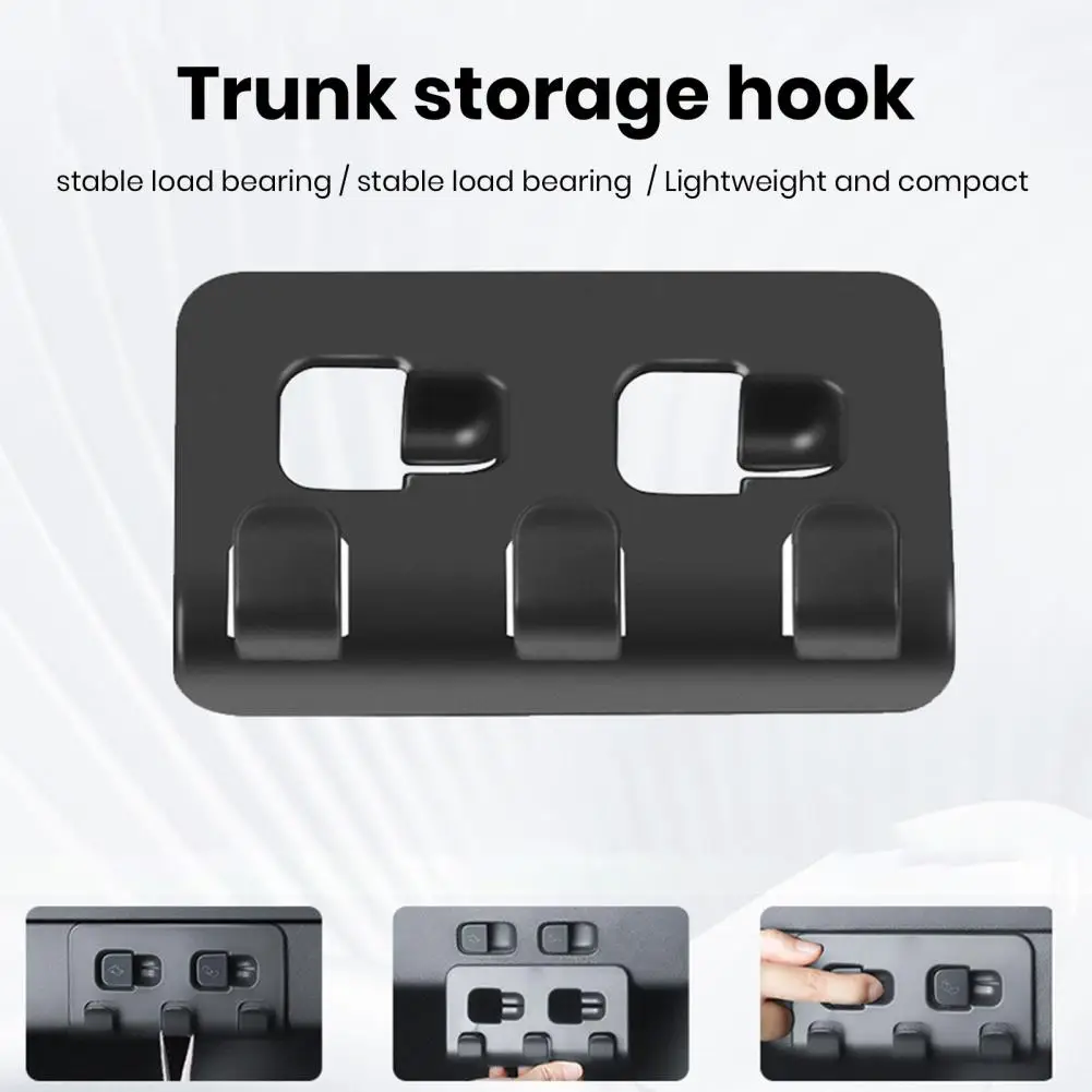 Rear Trunk Hook Grocery Bag Holder Strong Load-bearing Trunk Hook Holding Clip Car Accessories for Tesla Model Y 2021-2024