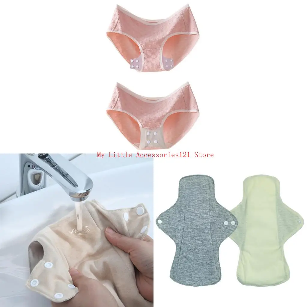 Absorbent Cotton Panty Liner Washable Reusable Sanitary Pad Breathable Mesh Design Leakproof Menstrual Napkin For Women