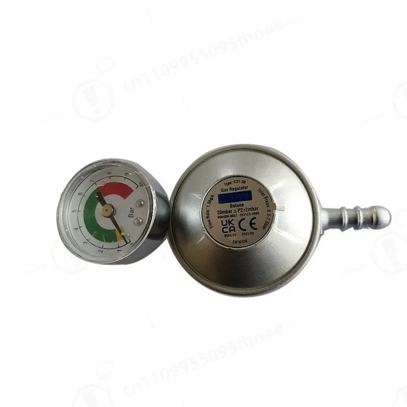 30mbar Low Pressure Reducing Valve With Pressure Gauge, For Russia Czech Republic Romania Kazakhstan Gas Equipment