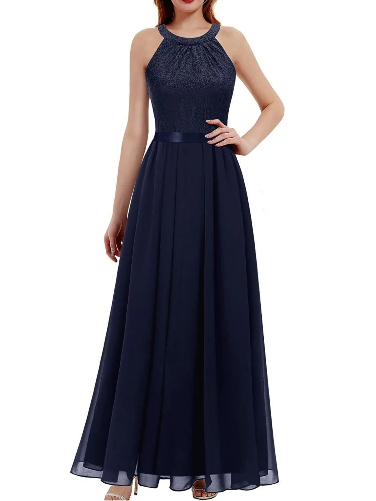 Aovica Mode Damen elegante lange Sommerkleid Vestidos de Festa Festzug Spitze Maxi kleid Hochzeits feier lässig Frauen Kleid