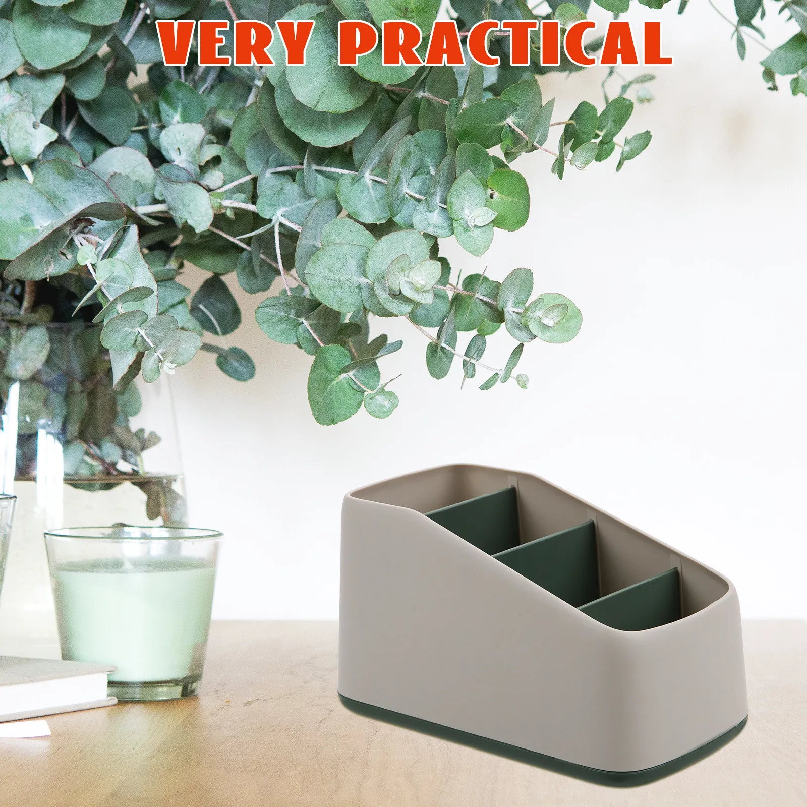1Pcs Multi-Grid Desktop Storage Basket Eco-Friendly Plastic Organizer for Makeup Brushes Remote Controls Bedroom Office