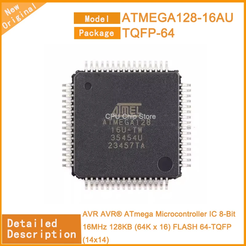 1~10pcs-new-original -atmega128-16au-atmega128-microcontroller-ic-8-bit-16mhz-128kb-64k-x-16-flash-64-tqfp-14x14