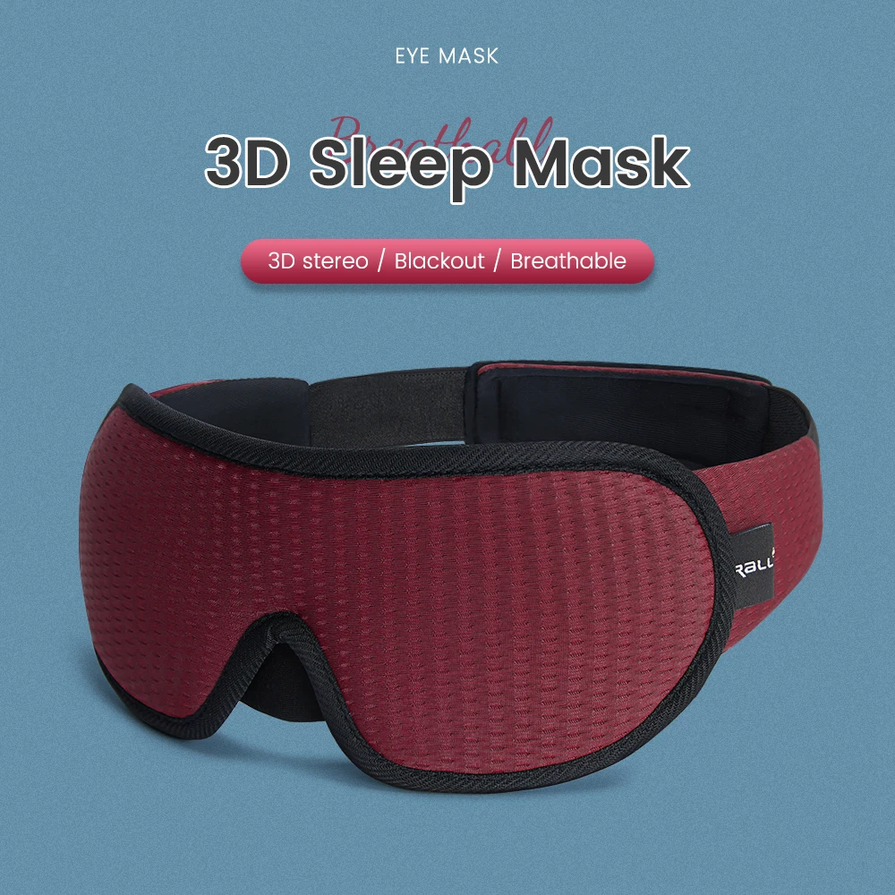 3D Sleeping Mask Block Out Light Soft Padded Sleep Mask for Eyes Slaapmasker Eye Shade Blindfold Sleeping Aid Face Mask Eyepatch