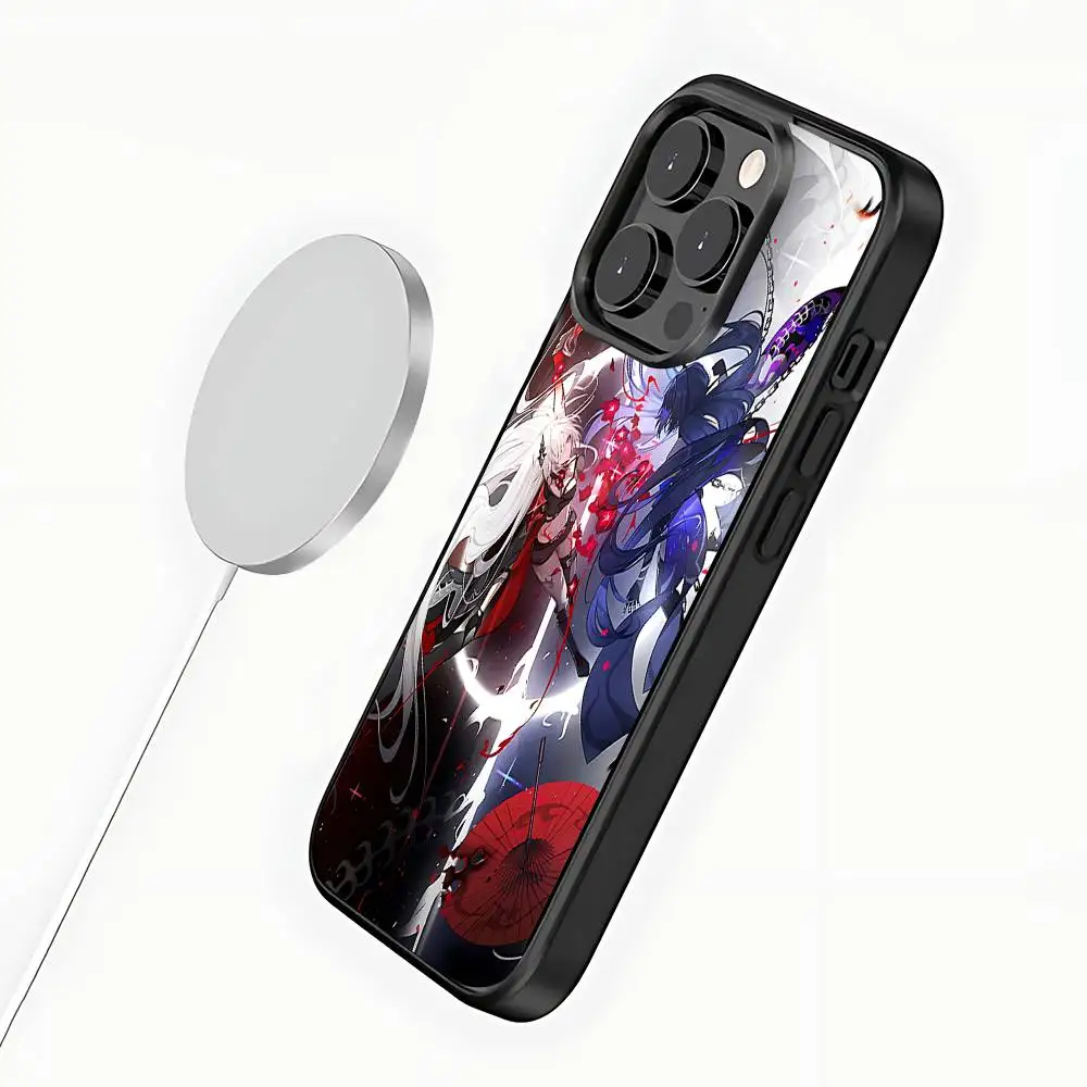 Phone Case For iPhone 17,16,15,14,13,12,11,Pro,Max,Plus,Mini,SE4,E A-Acheron Honkai Star Rail Magnetic Magsafe Wireless Charging