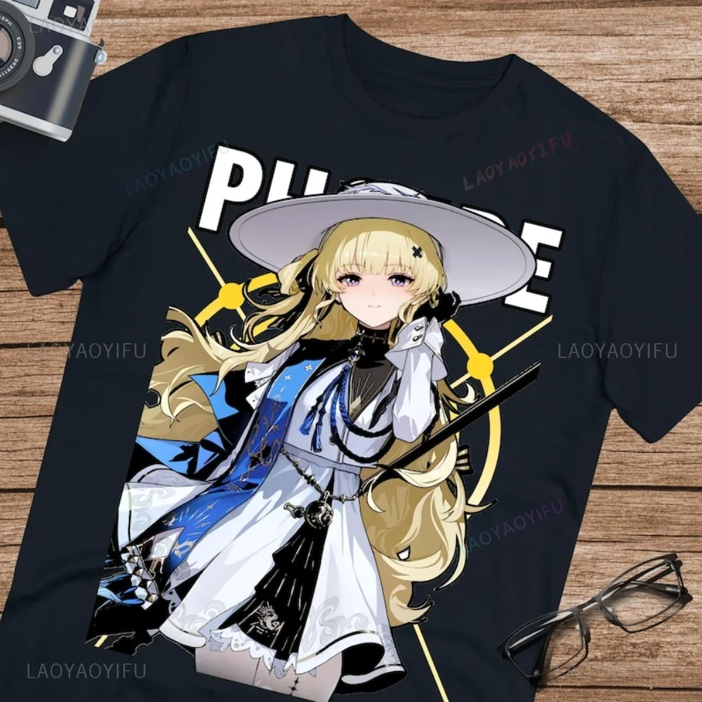Phoebe Wuwa Wuthering Waves TShirt Hot Online Game Graphic Printed T-shirt Casual Fashion Harajuku Streetwear ACG Otaku Tshirt