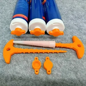 2PCS Sealant Nozzle Cleaner Cap Prevents Drying for Glass Caulk Tubes Standard Size DIY Tool