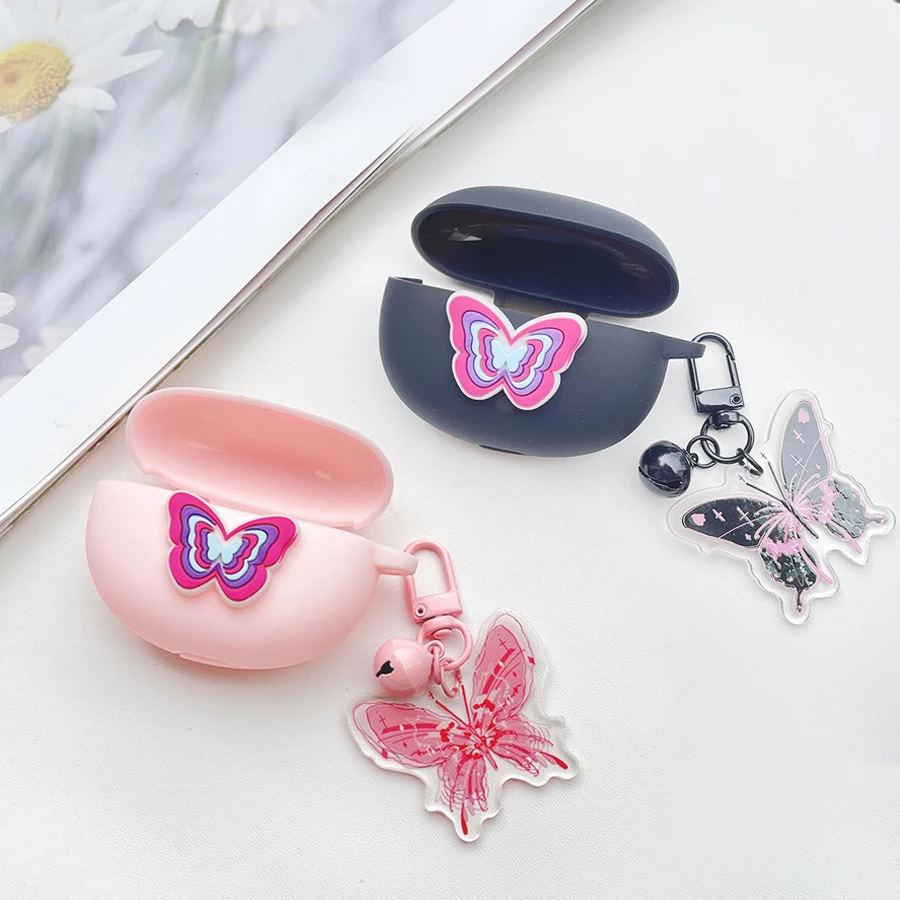 Honor Choice Earbuds X5 lite حافظة سماعة أذن من السيليكون مع سلسلة مفاتيح Fundas Honor Earbuds X5S Pro /X5E /x6