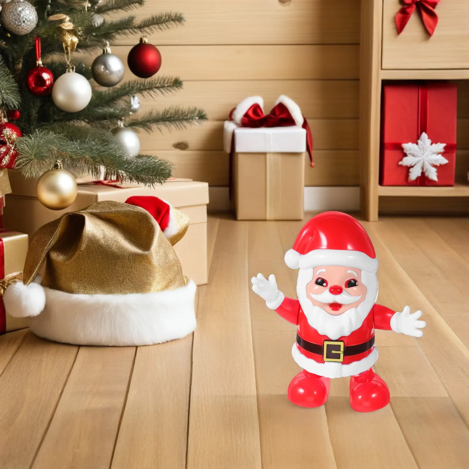 Christmas Dancing Santa Electric Xmas Party Favor Swinging Santa Holiday Decoration Battery Operated Dancing Toy