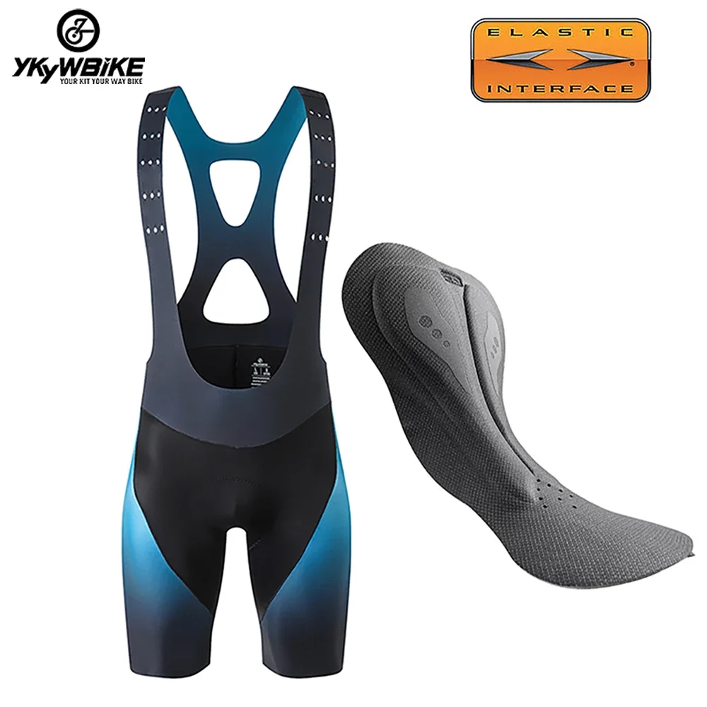 

Мужские велосипедные шорты-комбинезон Ykywbike, бесшовные, для 7-часовых поездок на шоссейном велосипеде, с градиентной подкладкой, профессиональные, для велоспорта