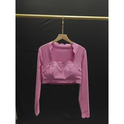 Lace Tight Fitting Slimming Sports Long Sleeved Women's Professional Running Comfortable Fitness Pilates Training Top