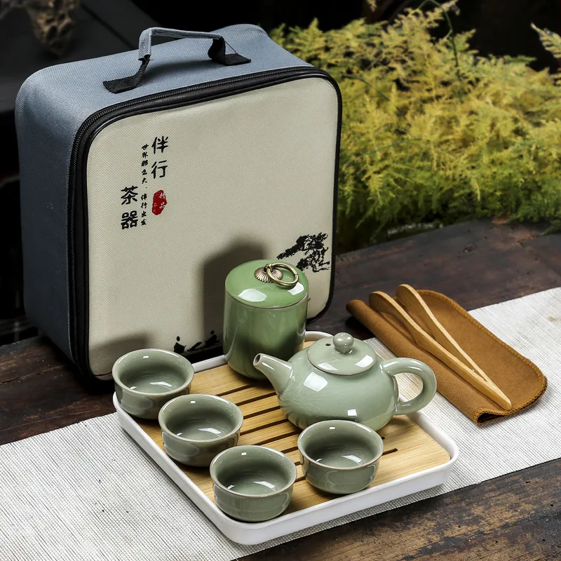 

Custom Portable Travel tea set home minimalism ring handle teapot company event annual meeting gifts