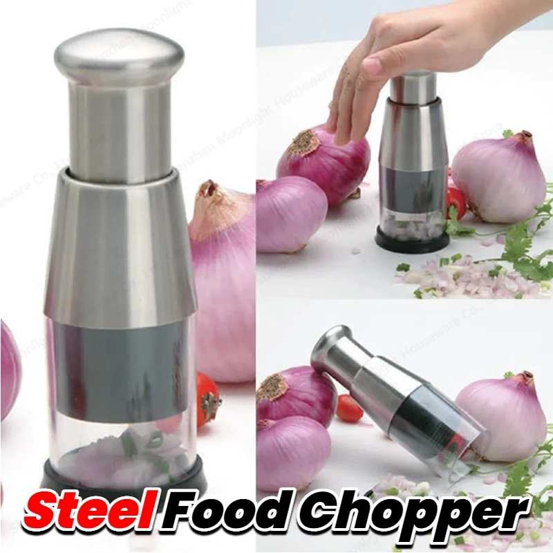 Trituradora Manual de ajo de acero inoxidable, picadora de ajo prensado, herramienta para cortar ajo, jengibre, Chile, cebolla, ensalada, utensilios de cocina
