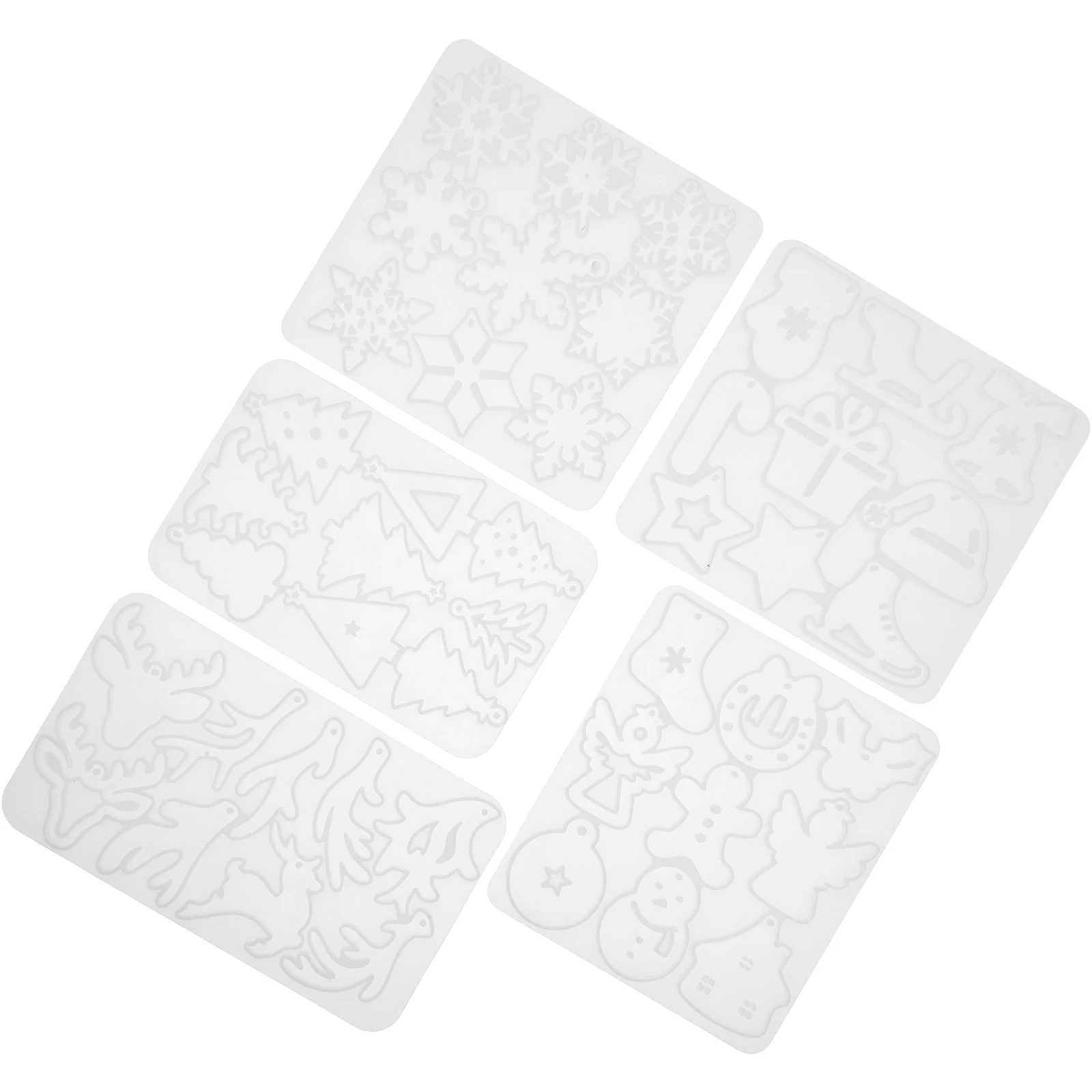 

5 шт. силиконовые рождественские формы из смолы для изготовления сережек DIY ювелирные изделия, принадлежности для рукоделия, праздничные декоративные подвески со снеговиком