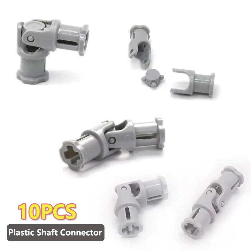 

10PCS/Set Plastic Shaft Connector Universal Joint MOC Bricks 61903 Assembled Technology Building Blocks Model Modified DIY Parts