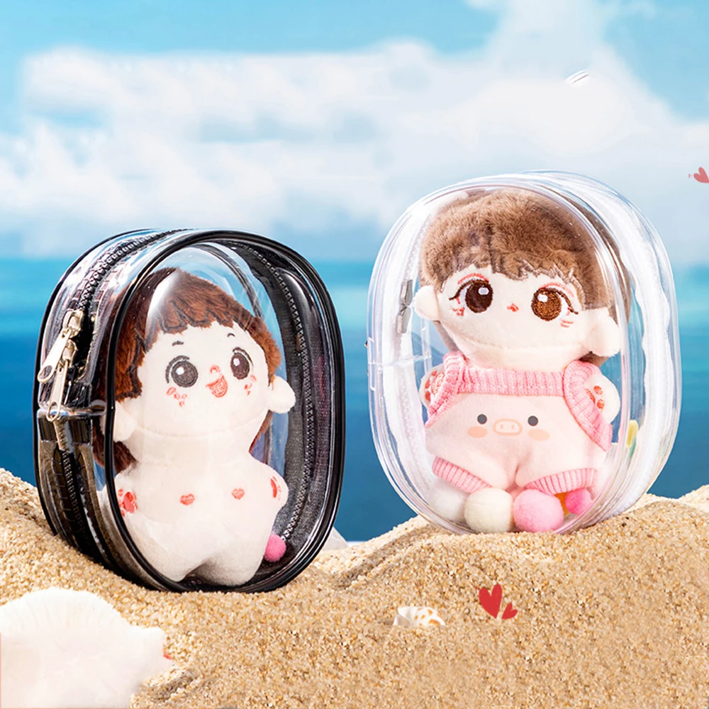 Thicken Clear PVC Outdoor Bag New Style Mini Lovely Plush Dolls Storage Pouch For Korean Plushy Doll Anime Cartoon Nendroid Toy