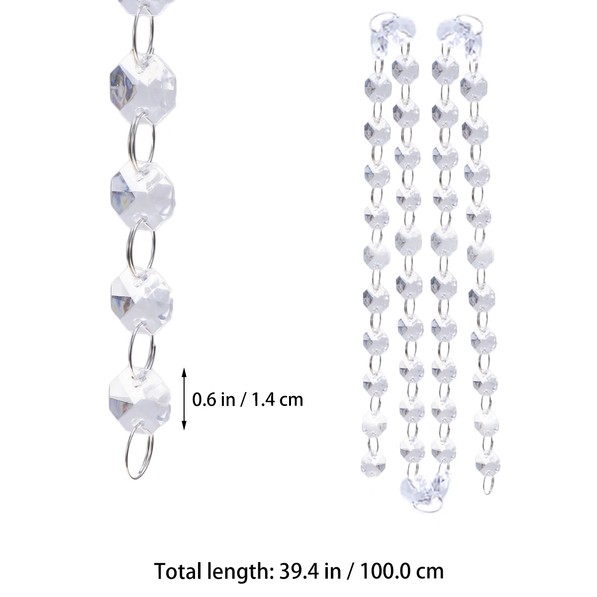 

10pcs Decorative Curtains Crystal Beads Clear Shiny Door Window Display Home Party Wedding Crystal Curtain Beads Room