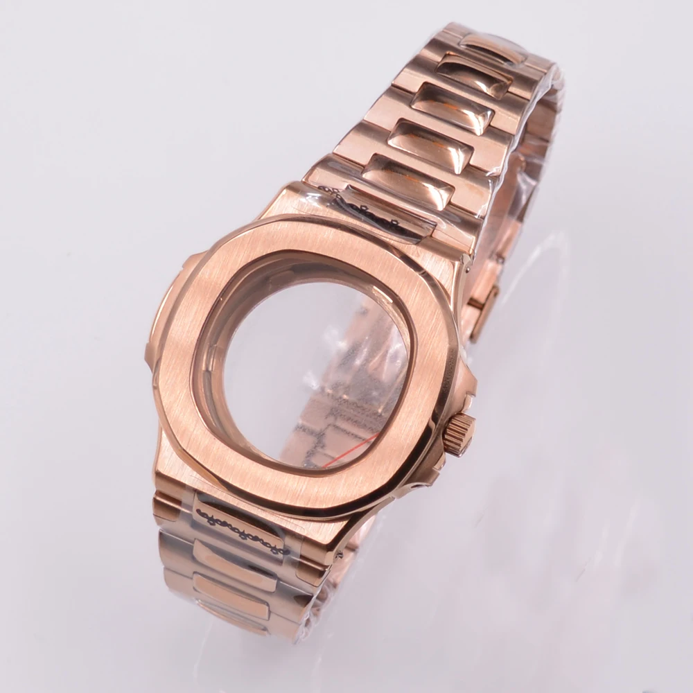 40mm Watch Case fit NH35 NH36 PT5000 ETA2824 2836 Miyota 8215 821A mingzhu 2813 3804 movements PVD Black / Gold Case