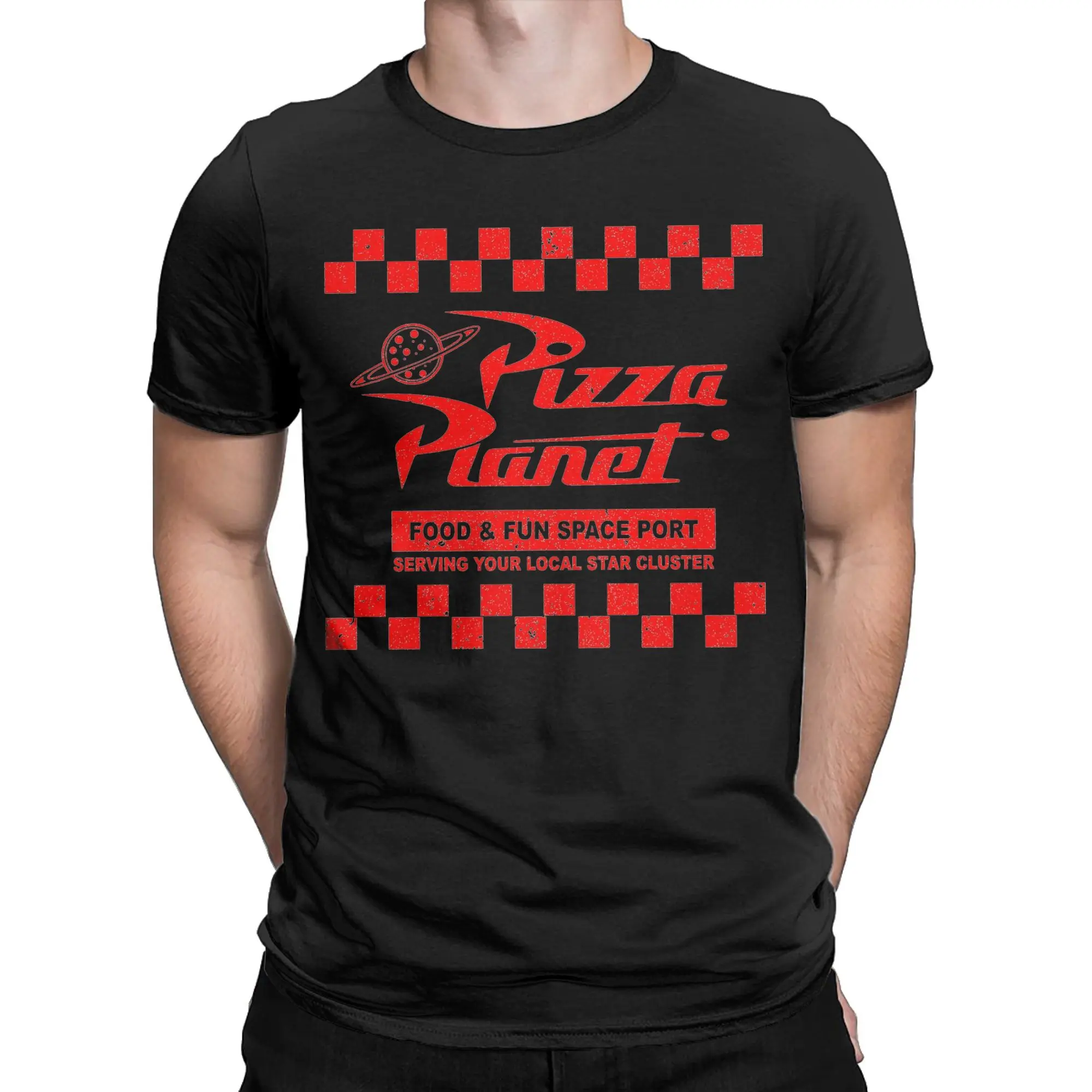 Pizza Planet Lts Toy Story T Shirt for Men Pure Cotton Funny T-Shirts Crewneck  Tee Shirt Short Sleeve Clothes Birthday Gift