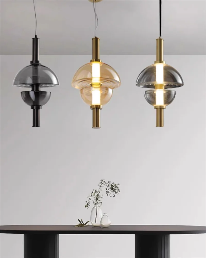 Nordique minimaliste moderne Restaurant verre lustre chez l'habitant chambre principale lampe de chevet café salle à manger lampe de Table