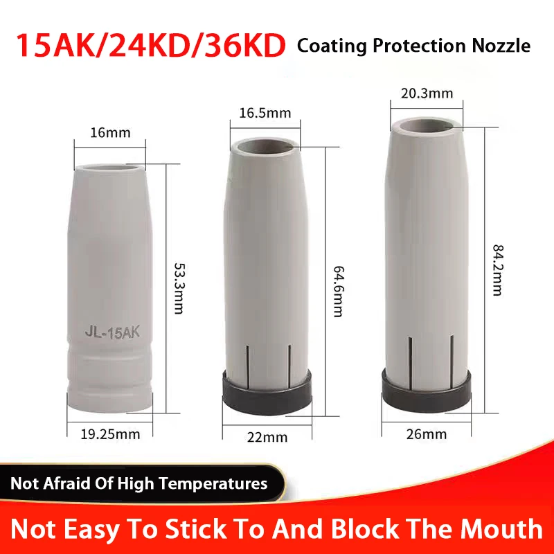 

1Pcs 15AK 24KD 36KD Conductive Nozzle Gas Shielded Welding Gun Coating Protective Nozzle Does Not Stick To Welding Slag