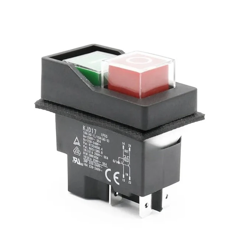 KEDU KJD17 KLD28A/KJD17A Electromagnetic Starter Push Button Switches Machine Tool Equipment IP55 Waterproof Safety switch 28A