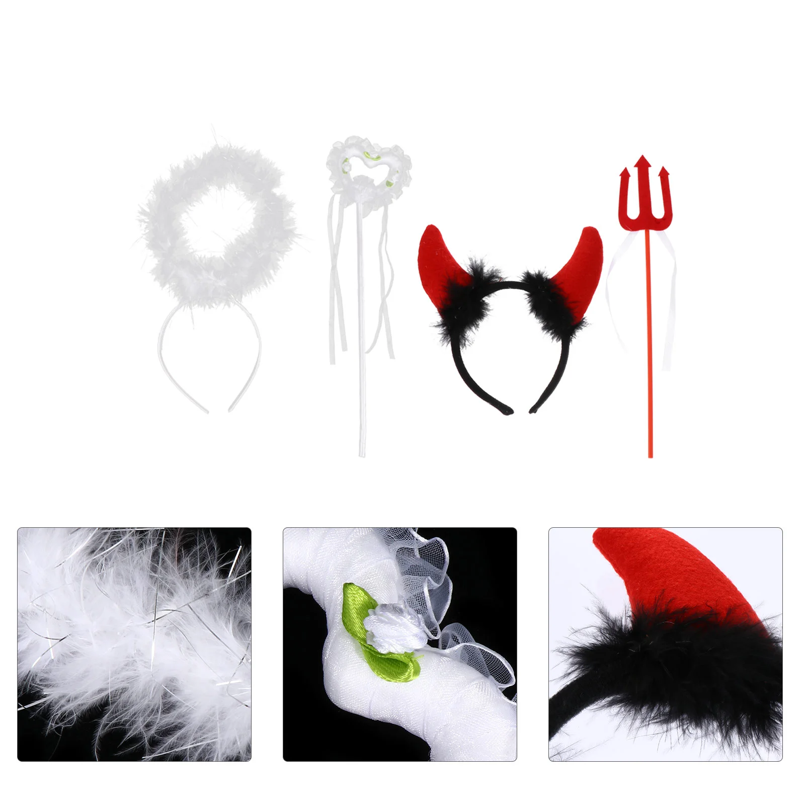 

2 Sets Wings Headband Cosplay Costume Prop Kids Party Accessory Angel Headdress Decor Performing Suit Accessories