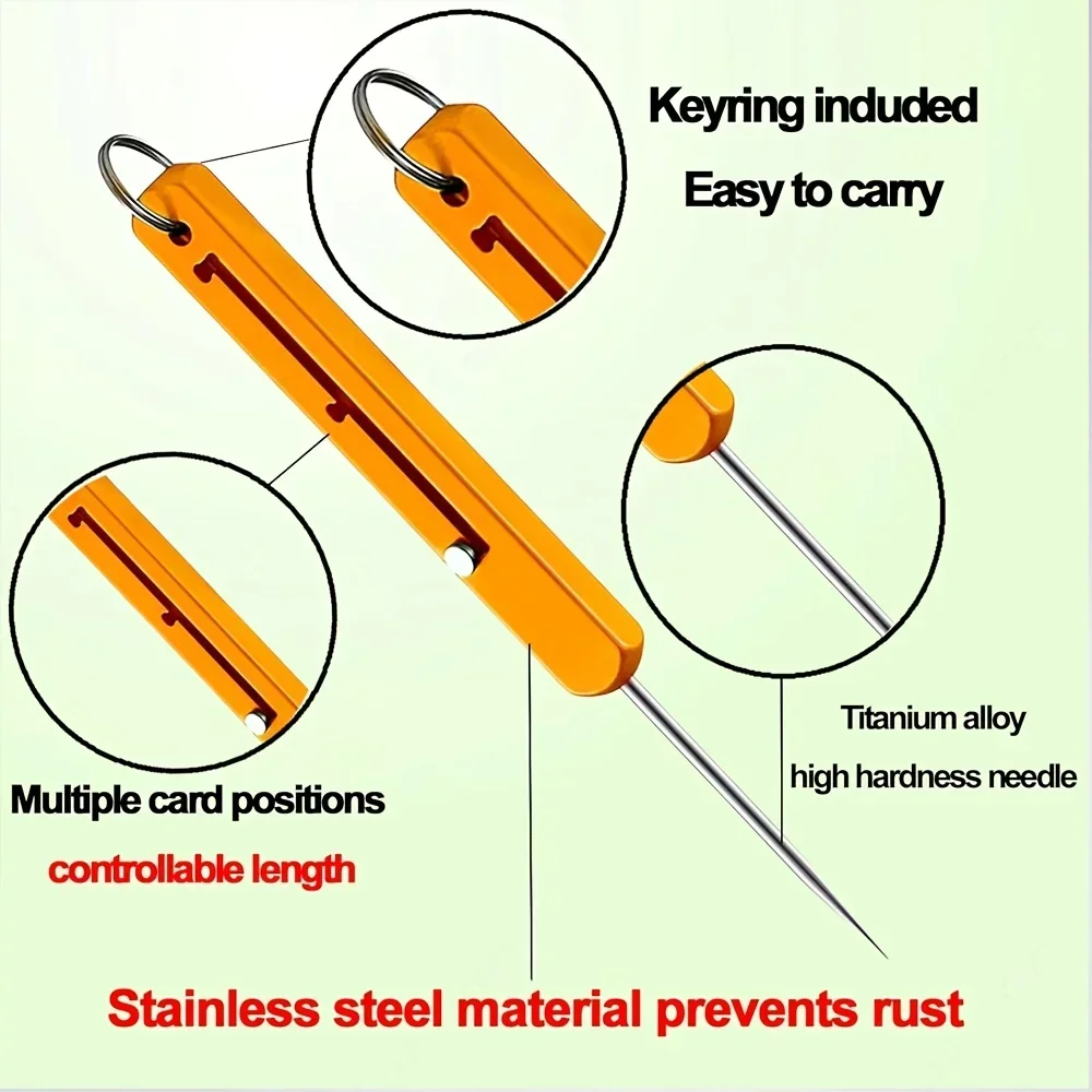 1Pc Portable Stainless Steel Toothpick Set, Pocket Metal Toothpick with Holder, Outdoor Camping Convenient Accessory