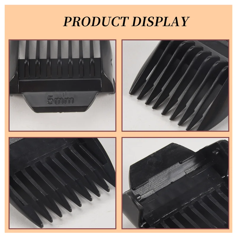 【Popular】4Pcs Limit Comb Replacement Combs Trimmer Head Limit Comb For  Hair Clipper 3Mm 5Mm 7Mm 9Mm,Black
