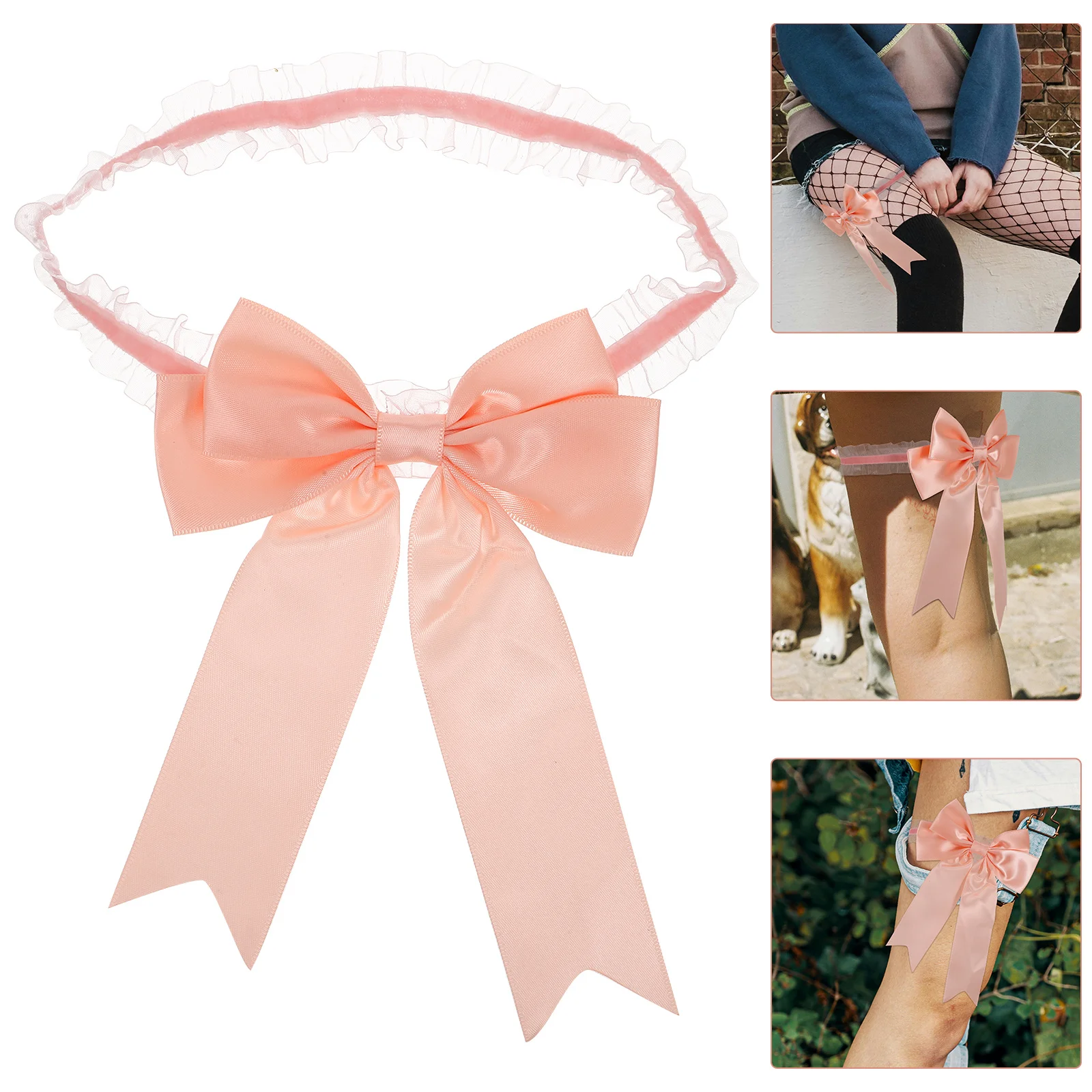 

Bridal Lace Garter Bowknot Thigh Garters Wedding Day Leg Accessories Elegant Sophisticated Design Garters Bridal Leg Rings