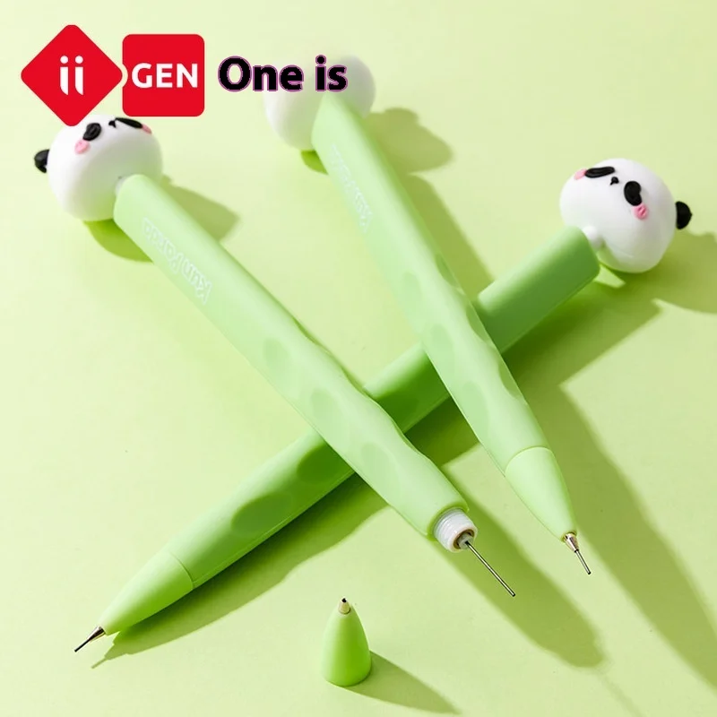 Iigen Stationery Kun Panda Style Rubber automatic pencil set Cartoon style good-looking propelling pencil Creative Stationery