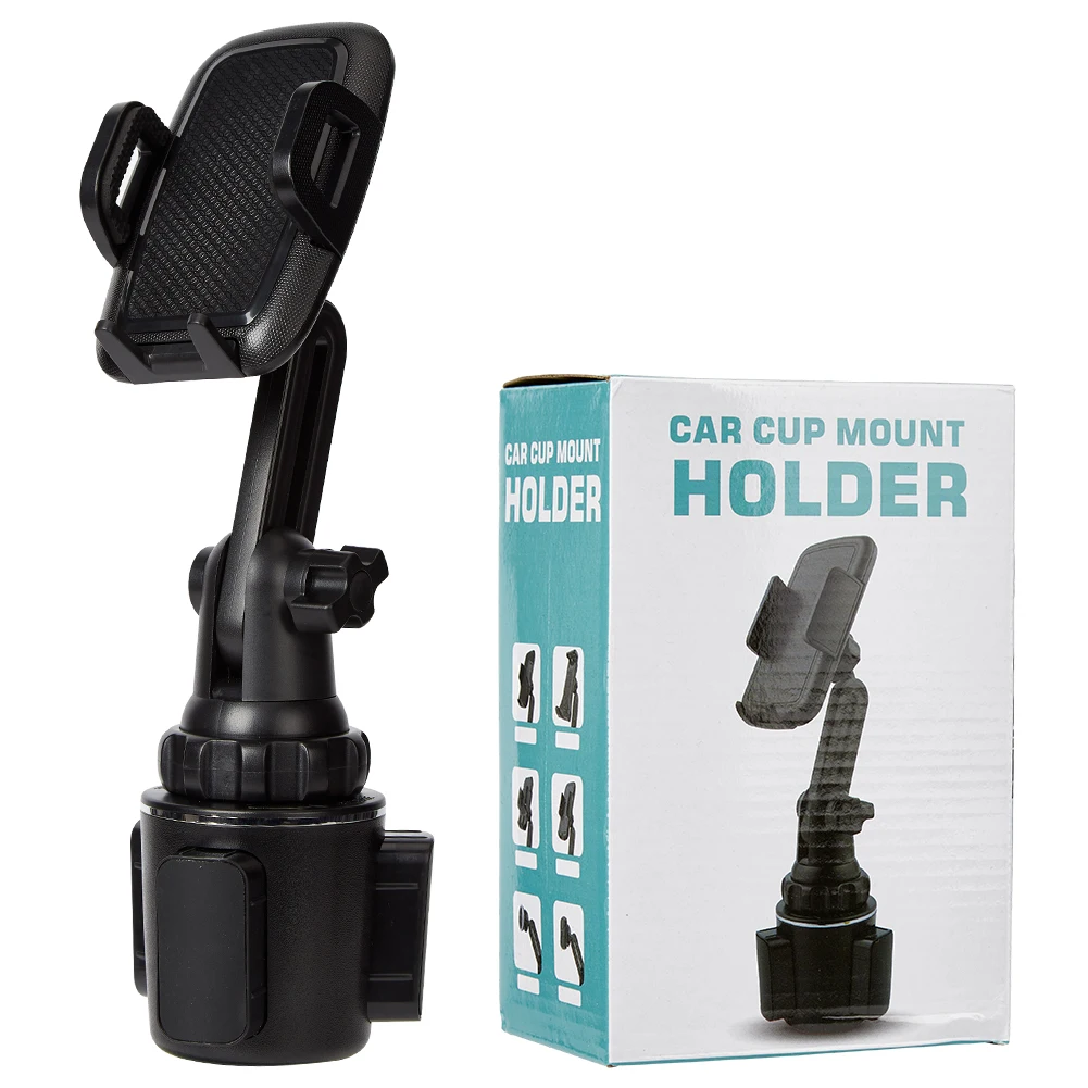 

Car Cup Holder Phone Mount Cradle 360° Rotation Height Adjustable Universal Compatible For IPhone Android Phone