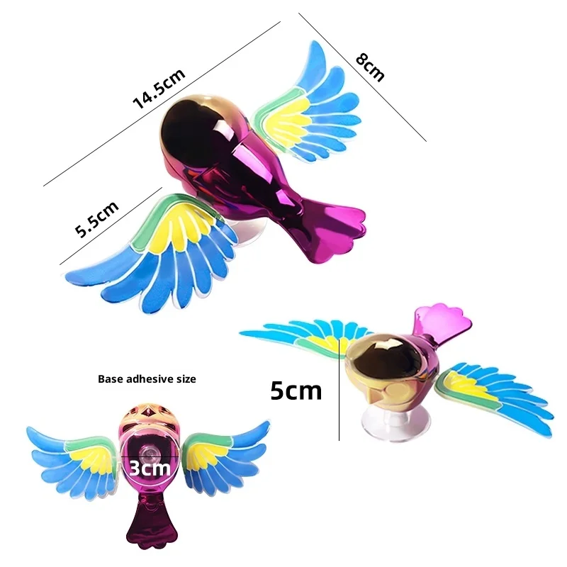 Picture 6: Flying Flapping Bird Car Ornament Wind Spinner Funny Car Accessory for Side Mirror Rooftop Novelty Cool Gift for Car Lovers