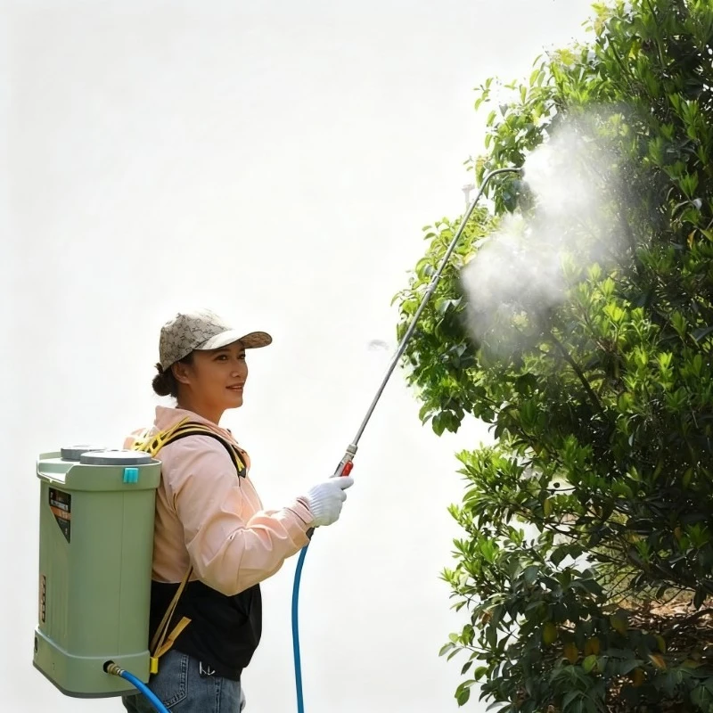 Four‑Cylinder High‑Pressure Knapsack Sprayer, Lithium Battery Electric Agricultural Sprayer With Stirring and Flushing