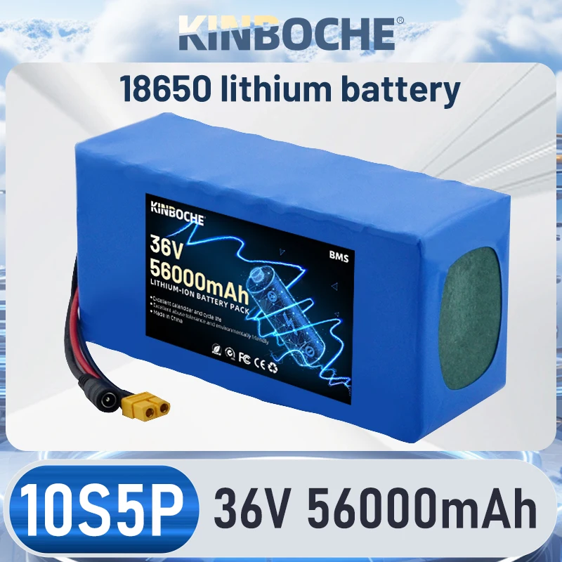 

10S5P 36V 50AH 18650 1000W high-power motor suitable for bicycle battery pack, scooter battery pack+42V 2A charger